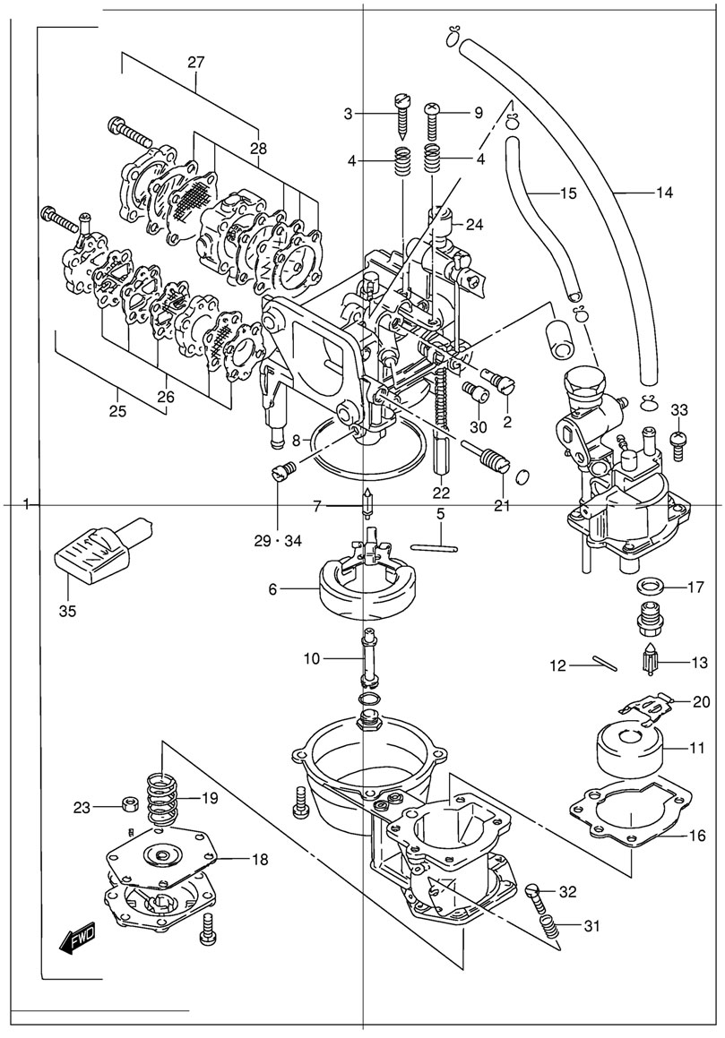  suzuki dt 15 sk9 -  Carburetor   DT15K