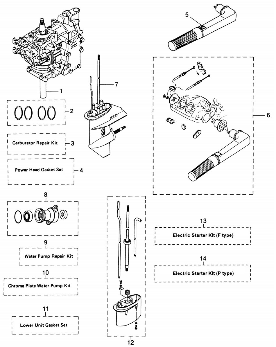       tohatsu M9.8b (Assemblu, Kit)