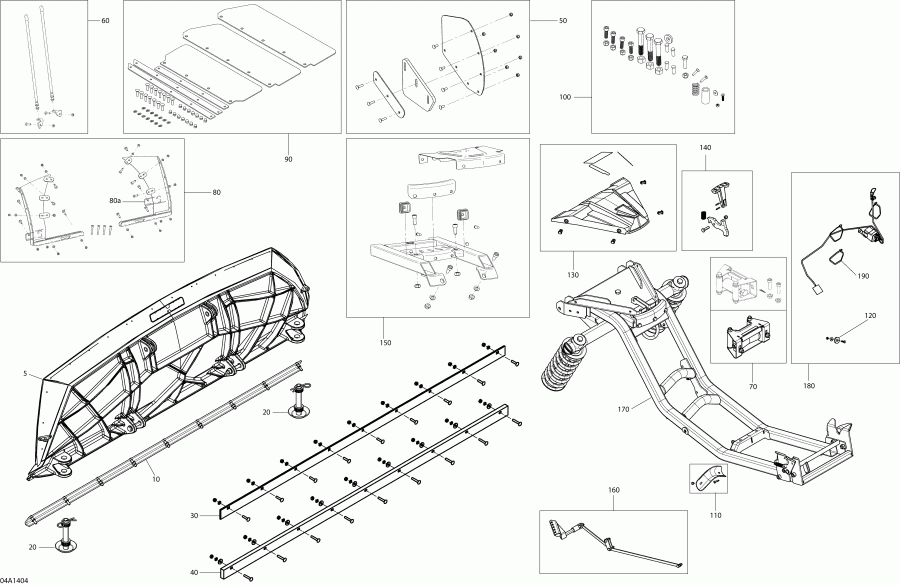 ATV BRP ����������� 0Push Frame And Plow _04A1404 - 04a1404