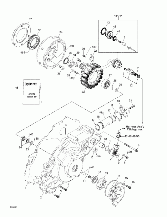  Bombardier Traxter, 7400/7401, 2000  - Ignition And Water Pump
