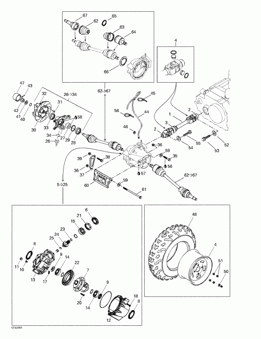    Traxter, 7400/7401, 2000 - Drive System, Front