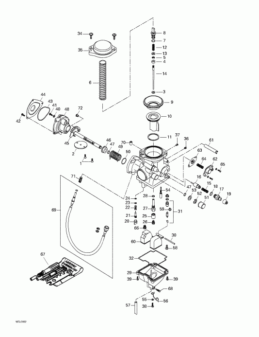  BRP Traxter, 7407/7408, 2000 - Carburetor