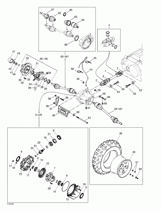����������  Traxter, 7407/7408, 2000 - Drive System, Front