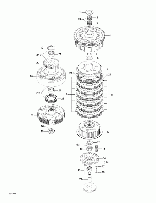 BRP Traxter, 7417/7418, 2000  - Clutch