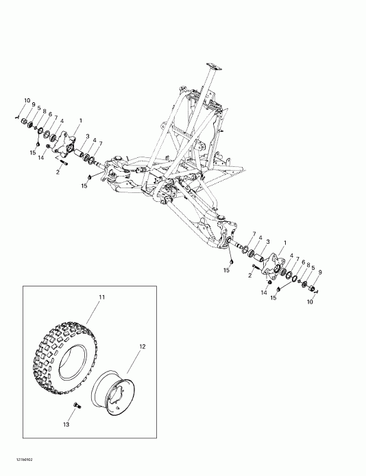 ATV  DS 650, 7404, 2001 - Drive System, Front