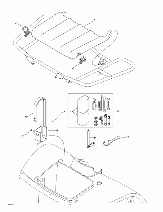  BRP Traxter Autoshift, 2001  - Front Tray