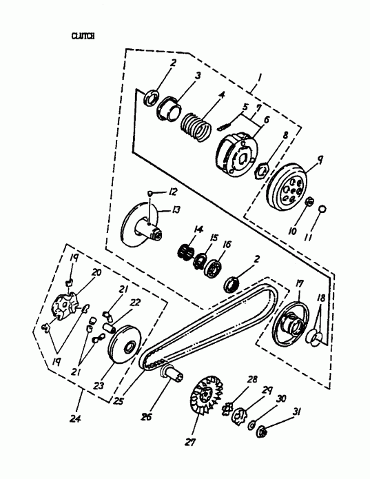  Bombardier Mini DS 50 2-strokes, 2002  - Clutch 166-10