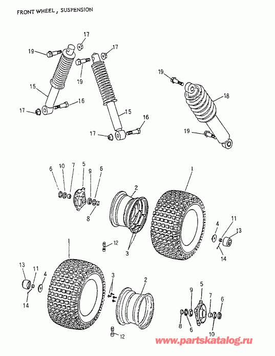 Mini DS 50 2-strokes, 2002 - Front Wheel, Suspension 166-17