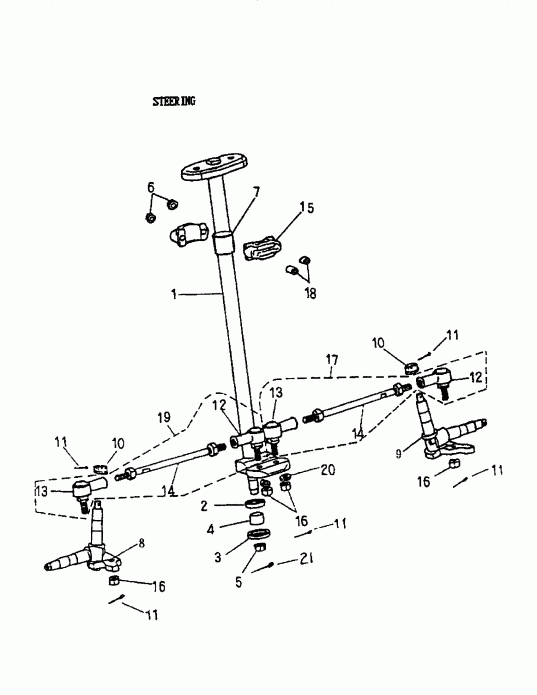  BRP  Mini DS 50 2-strokes, 2002 - Steering System 166-23