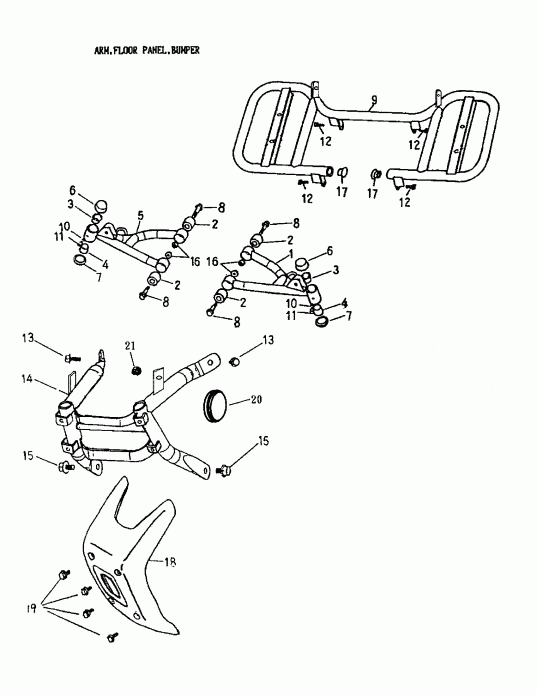 Mini DS 50 2-strokes, 2002 - , Foot Rest,  166-14