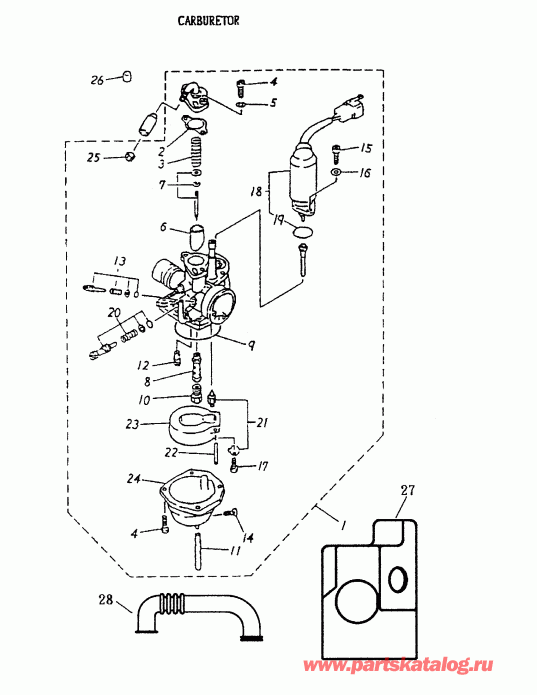 ATV  Mini DS 90 2-strokes, 2002  - Carburetor 170-06