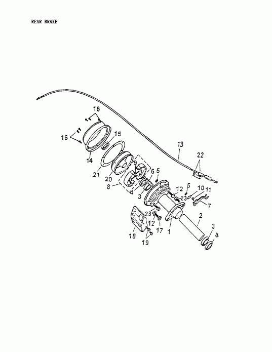 ATV BRP Mini DS 90 2-strokes, 2002 - Rear Brake 170-20