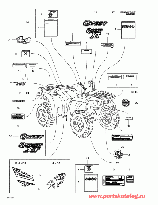 ATV   Quest XT, 2002 - Decals