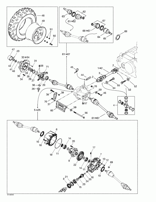  Traxter XL, 7477, 2002  - Drive System, Front