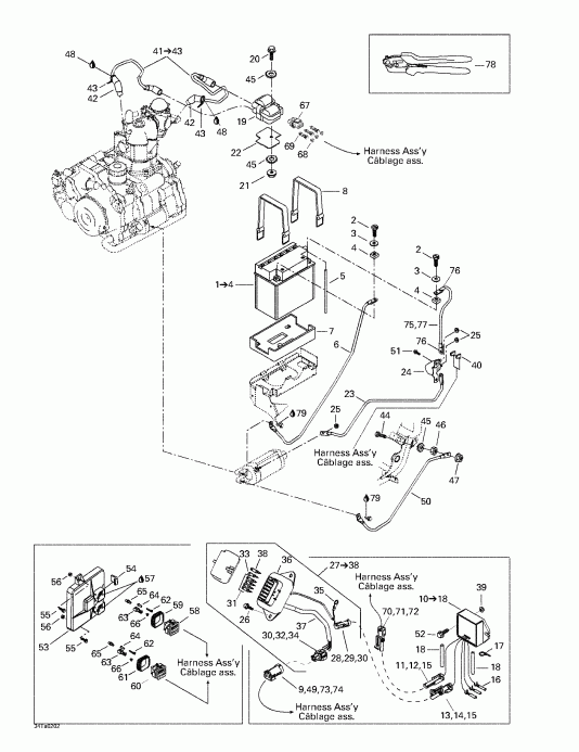  BRP Traxter XL, 7477, 2002  - Battery   