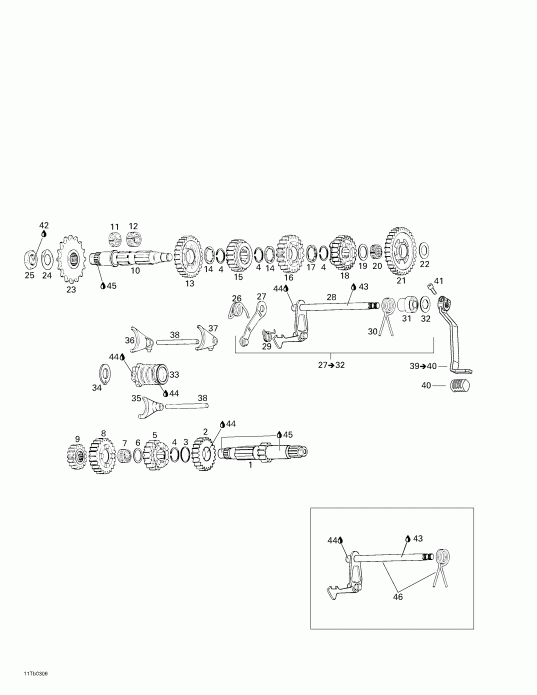 BRP DS 650 Baja, 2003  - Transmission