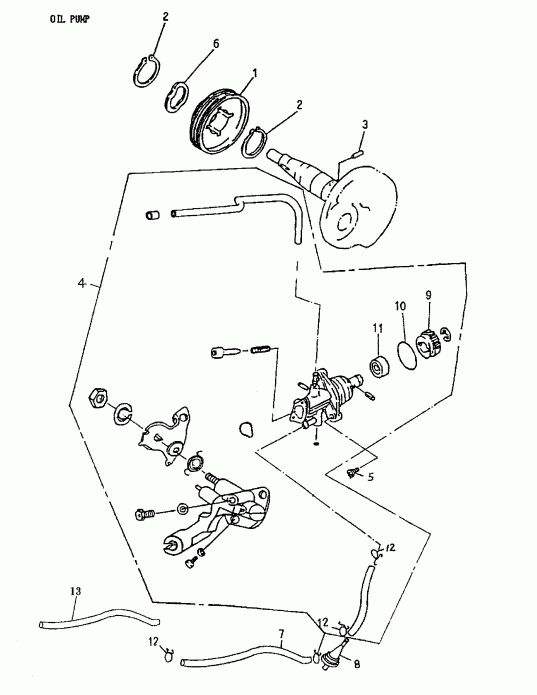 ATV   Mini DS 50 2-strokes, 2003 - Oil Pump 166a-04