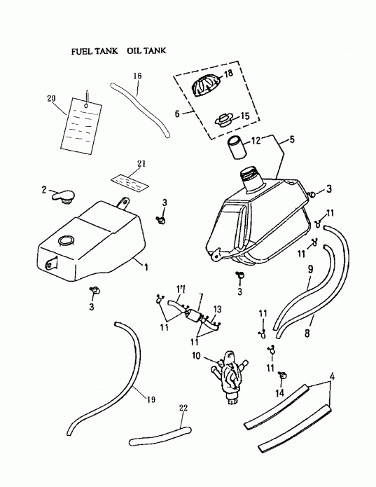  BRP Quest 50 2-strokes, 2003  - Fuel   Tank 166a-16