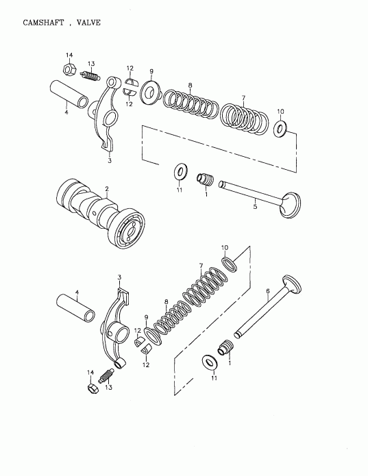 ATV   Quest 90 4-strokes, 2003 - Camshaft, Valve (172a-02)