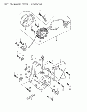 01-   ,  ,  172a-07 (01- Left Crankcase Cover, Generator 172a-07)