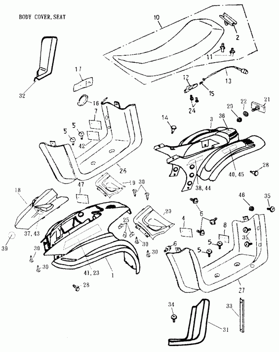  Bombardier - Body Cover, Seat