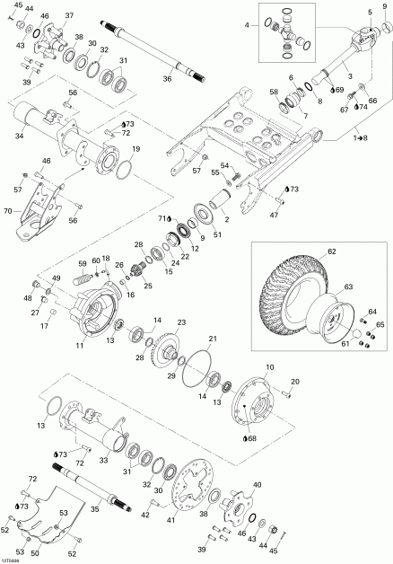  BRP Quest MAX, 2004 - Drive System, Rear
