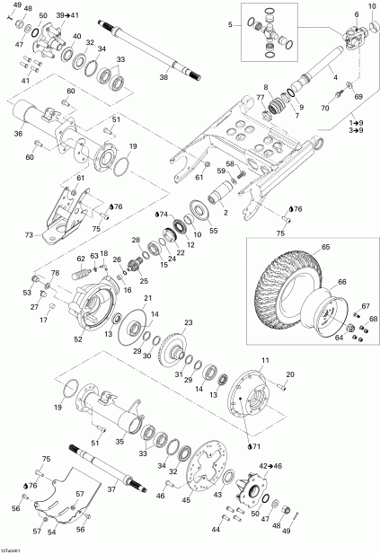  BRP Traxter Max Std & Max XT, 2004 - Drive System, Rear