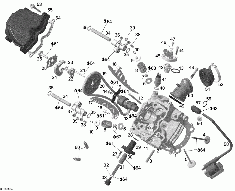 ATV   Outlander 330/400 STD 2 X 4, 2005 - Cylinder Head