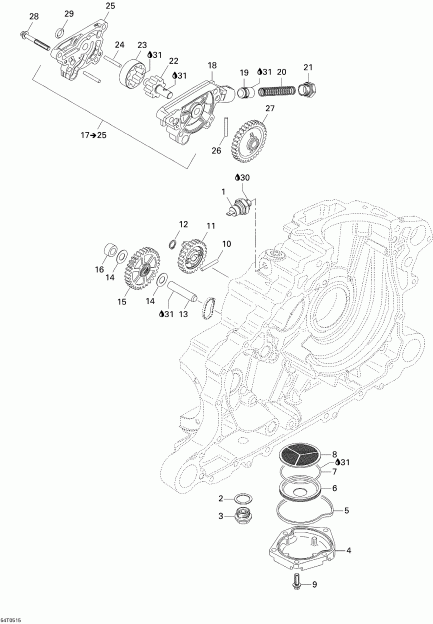  Traxter Max CVT 650, 2005 - Engine Lubrication