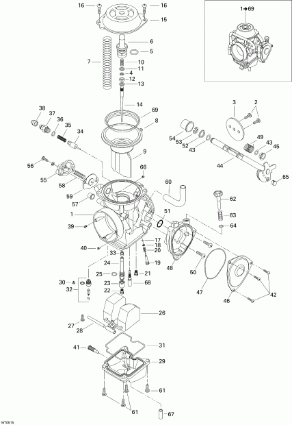    Traxter Max CVT 650, 2005 - Carburetor
