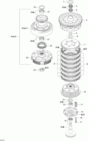  Traxter Max Std & Max XT, 2005 - Clutch