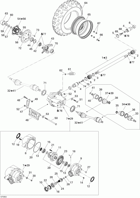 ATV   Traxter XL, 2005 - Drive System, Front