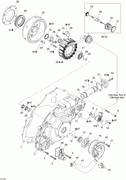 ATV Bombardier Traxter XT, 2005  - Ignition, Magneto And Water Pump
