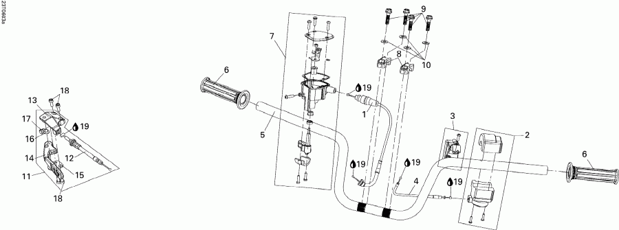  BRP DS 250, CE, 2006  - Handlebar