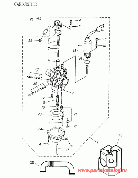  Mini DS 90 2-strokes, 2006 - Carburetor