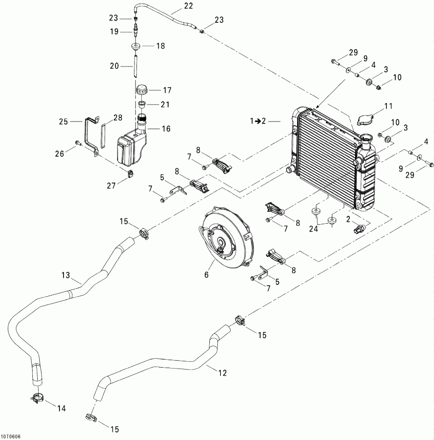 Outlander MAX 400 XT 4 X 4, 2006 - Cooling System