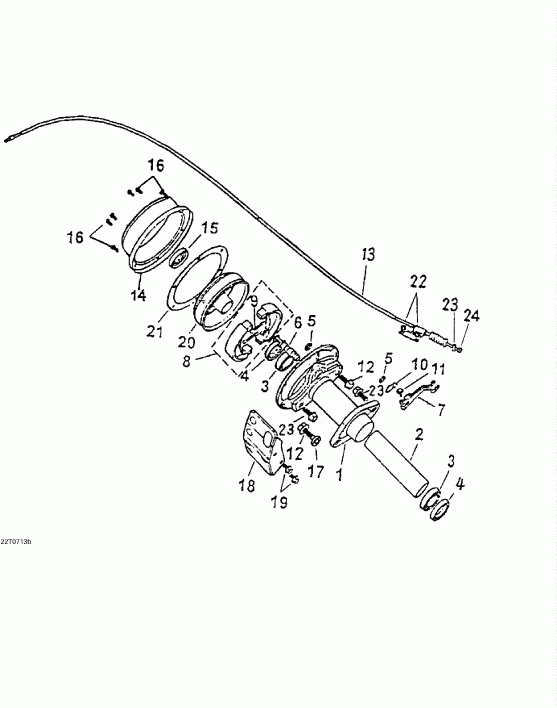    Mini DS 90 4-strokes, 2007 - Rear Brake