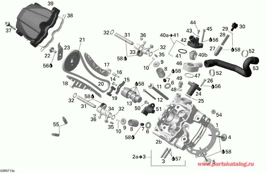 BRP ������ Outlander 800 XT 4 X 4, 2007 - Cylinder Head, Front