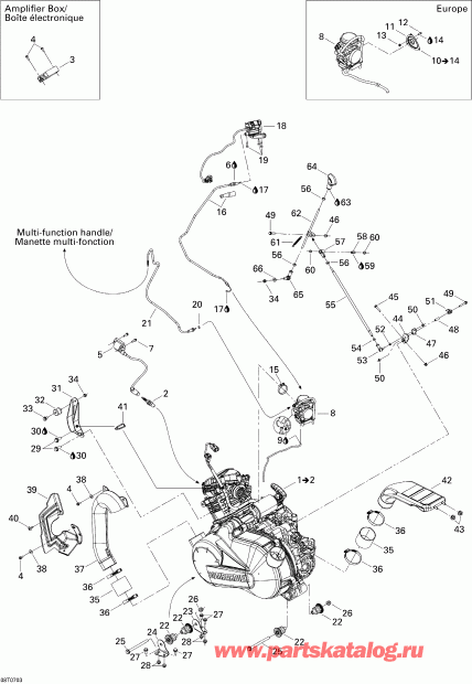    Outlander MAX 400 STD 4 X 4, 2007 - Engine And Engine Support