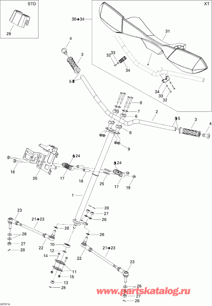 ������������  Outlander MAX 500 STD 4 X 4, 2007 ������ - Steering System Std