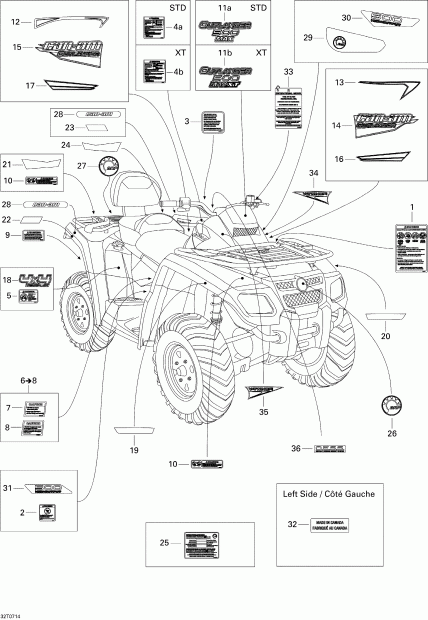  BRP  Outlander MAX 500 XT 4 X 4, 2007 -  Xt