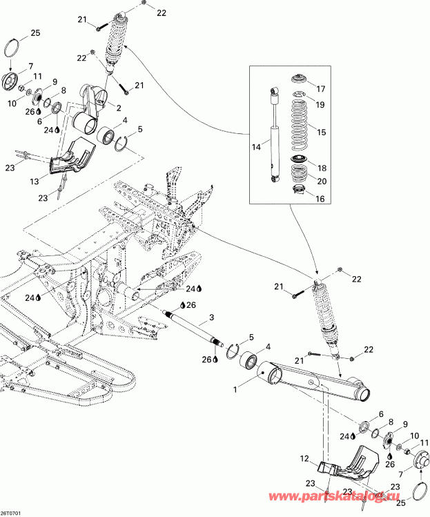    Outlander MAX 650 STD 4 X 4, 2007 - Rear Suspension