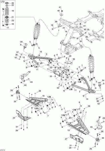 ���������� BRP Outlander MAX 800 LTD 4 X 4, 2007 - Front Suspension
