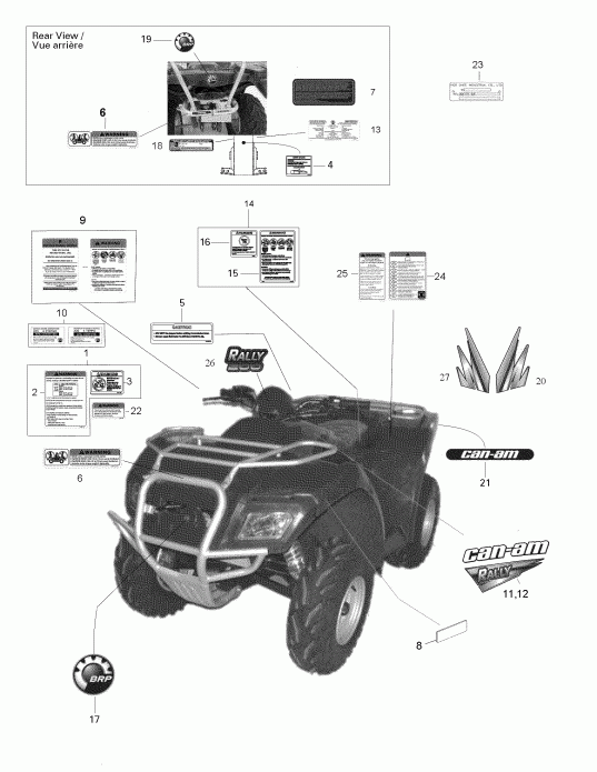 ATV  Rally 175, 2007 - Decals Europe