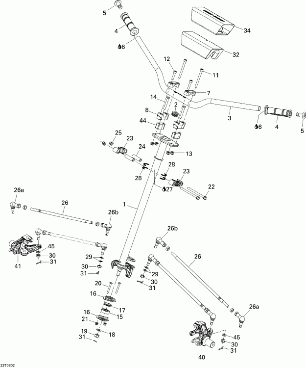 ATV BRP  DS 450 X, 2008 - Steering