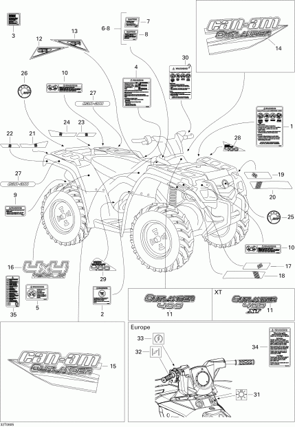 Outlander 400 EFI STD, 2008  - 