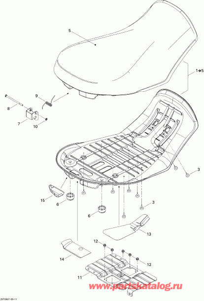 ATV  Outlander 500 XT, 2008 - Седло Квадроцикл  Outlander 500 XT, 2008 раздел - Seat
