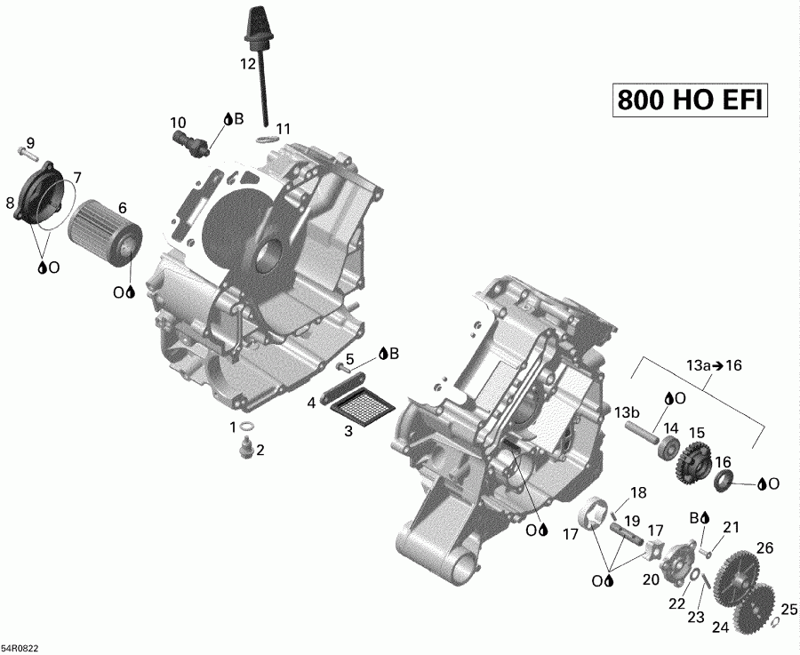  BRP Outlander 800 STD, 2008  - Engine Lubrication