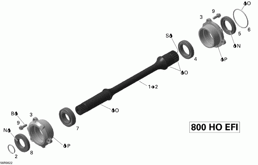 ATV BRP  Outlander MAX 800 LTD, 2008 - Drive Shaft