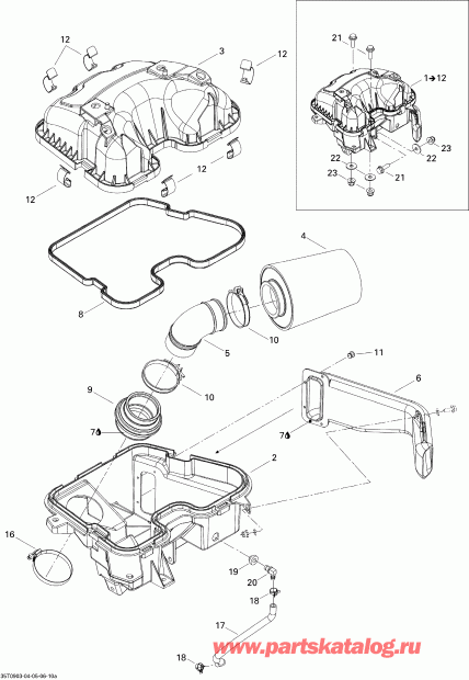  Outlander 650 EFI, 2009 - Air Intake Silencer